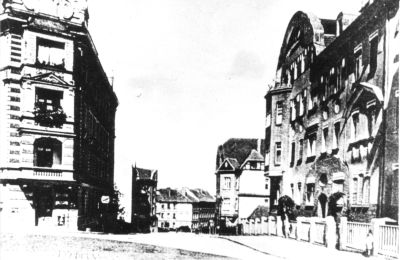 Ecke Karl Liebknecht Grünerweg Blick in den grünen Weg 1930 Ecke Karl Liebknecht Grünerweg Blick in den grünen Weg 1930